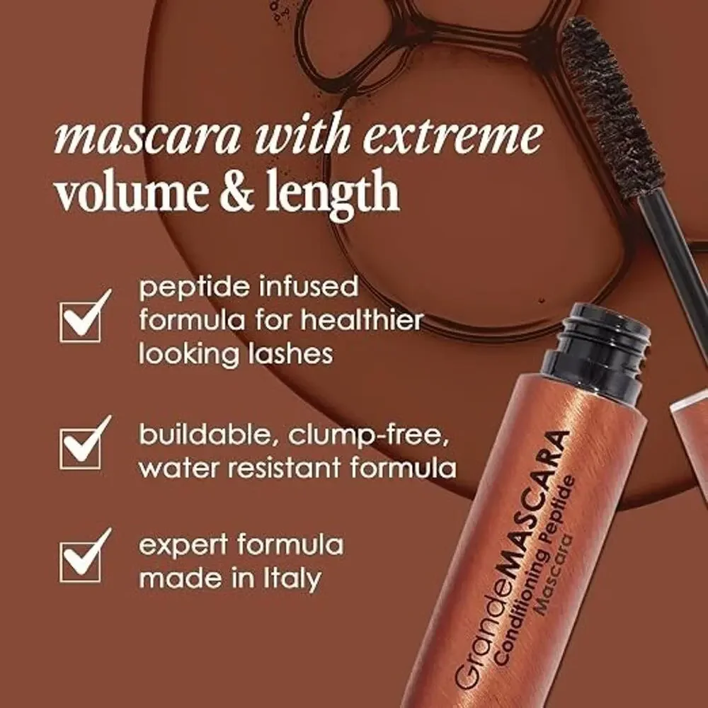 GrandeMASCARA Brown Conditioning Peptide Mascara Grande Cosmetics 0.20 oz